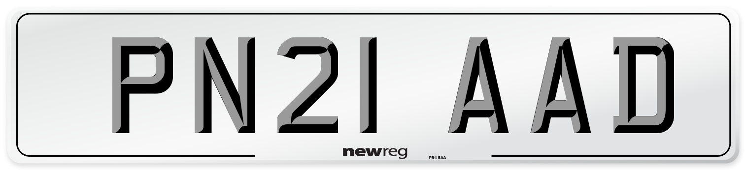 PN21 AAD Number Plate from New Reg